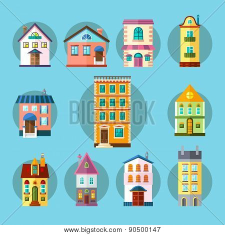 Flat Collection of City and Town Buildings