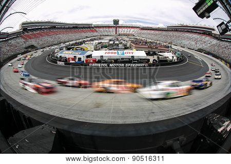 Bristol, TN - Apr 18, 2015:  The NASCAR Xfinity Series teams take to the track for the Drive to Stop Diabetes 300 at Bristol Motor Speedway in Bristol, TN.