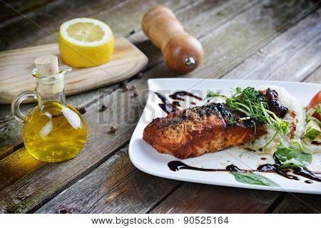 Roasted Fish And  Rice