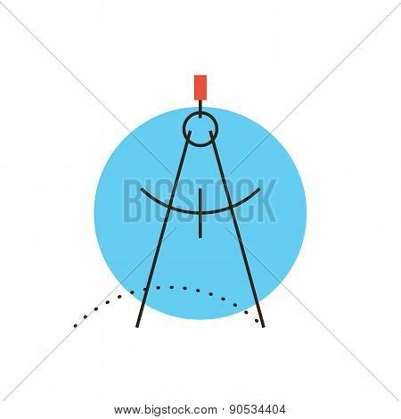 Engineering Tool Flat Line Icon Concept