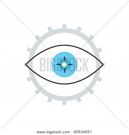 Engineering Vision Flat Line Icon Concept