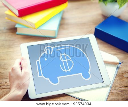 Piggy Bank Saving Money Economize Profit Concept