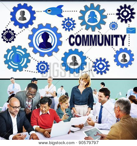 Community Connection Society Social Media Social Network Concept