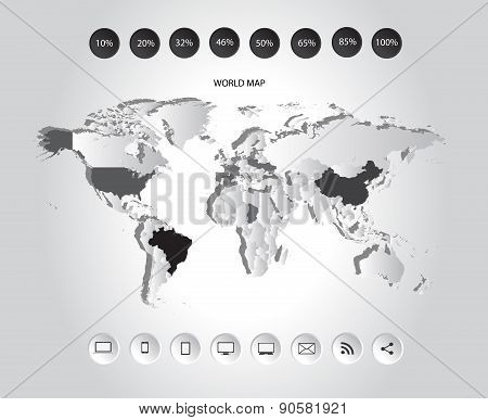 World Map Infographic