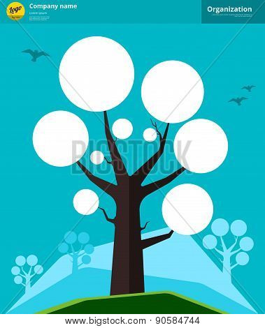 Organization Chart Tree Concept. Vector Illustration