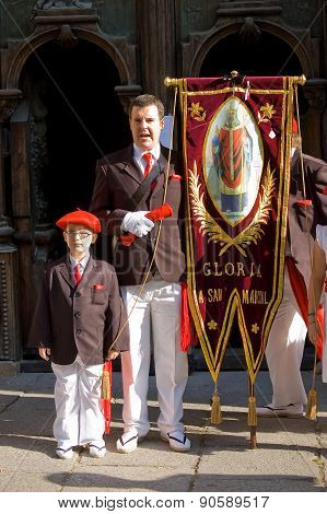 The Alarde Of San Marcial In Irun. Guipuzcoa, Spain
