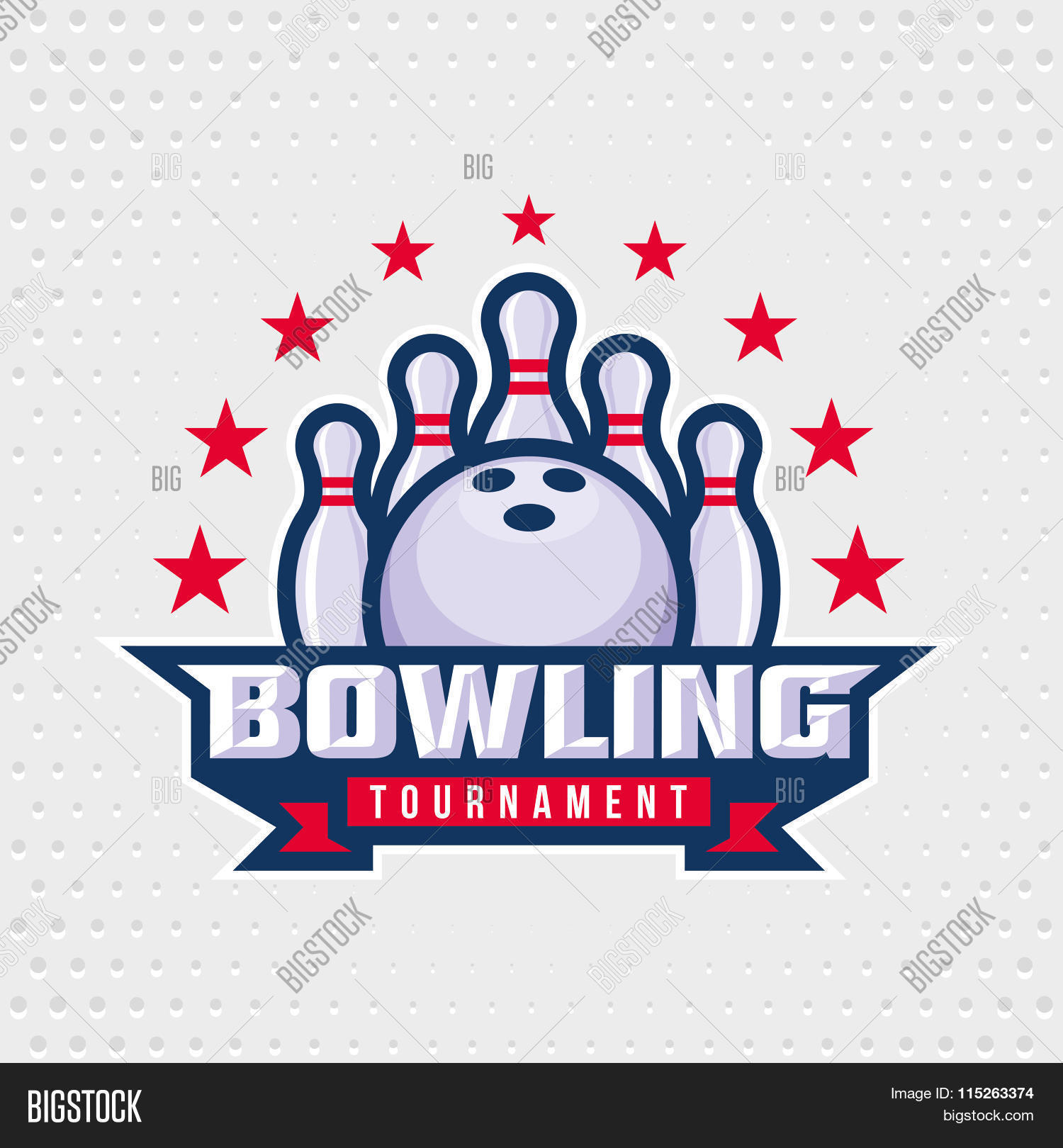 Bowling Logo Design Vector & Photo (Free Trial) Bigstock