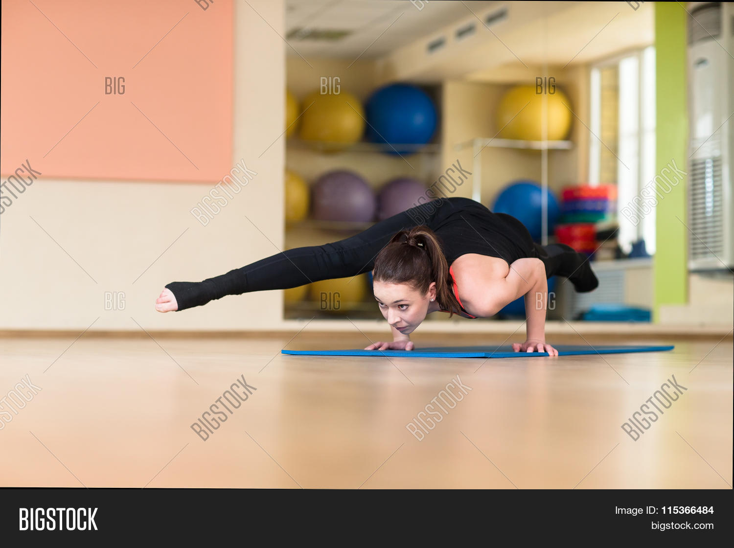 Woman Yoga Bakasana Image Photo Free Trial Bigstock
