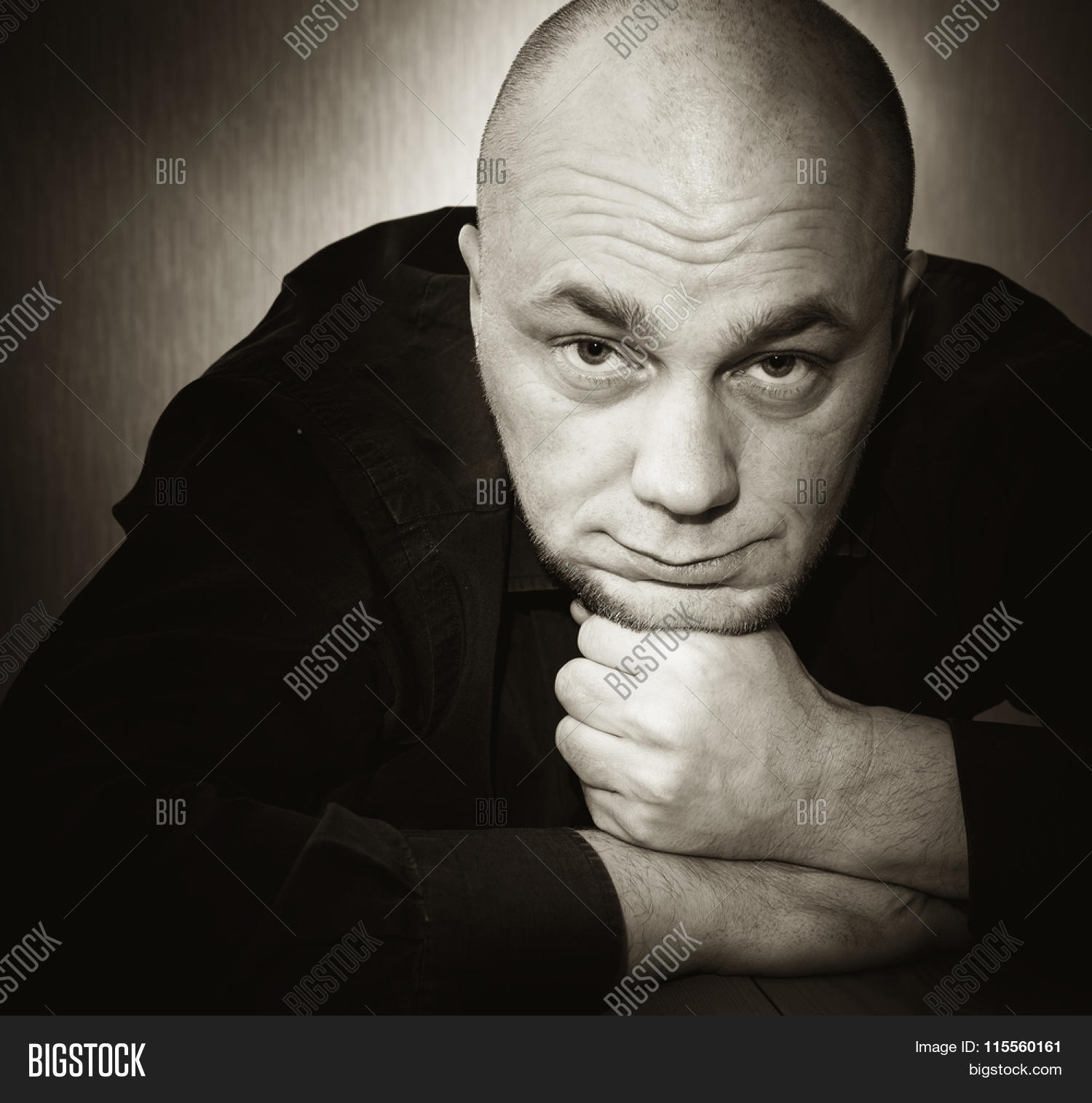 Sad Man. Black White Image & Photo (Free Trial) | Bigstock