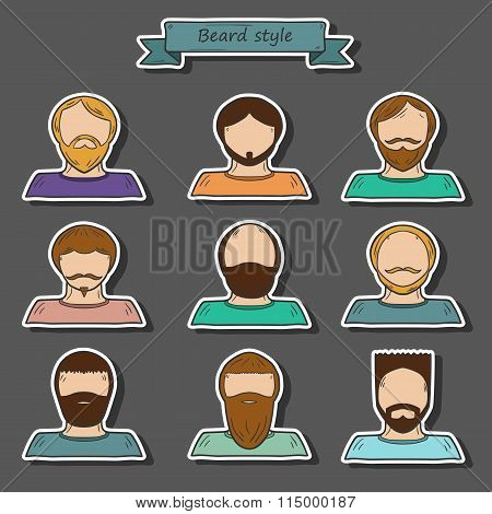 Beard style icons