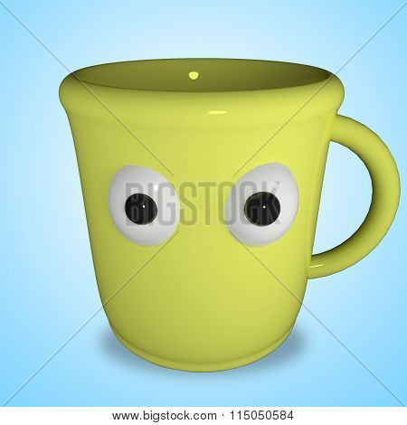 funny yellow cup