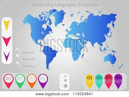 World Map infographic template