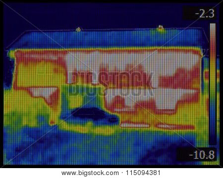 Thermal Image of House Facade