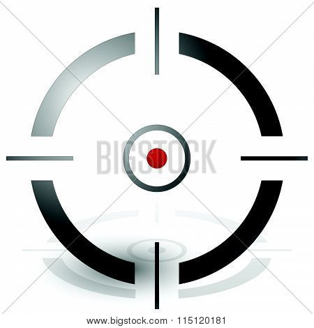 Crosshair, Cross-hair, Target Mark Vector Icon. Precision, Accuracy Concepts.