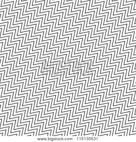 Abstract Geometric Pattern With Diagonal Zigzag Lines. Can Be Repeated.
