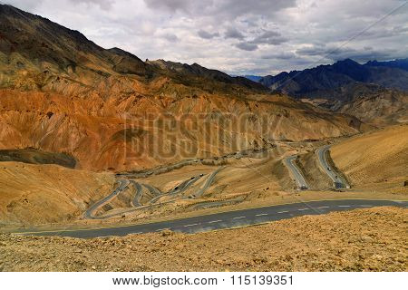 Zigzag Road, Leh Srinagar Highway, Ladakh, Jammu And Kashmir, India