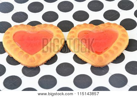 Cookies in the Shape of Hearts.