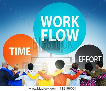 Workflow Effort Implement Efficiency Business Concept