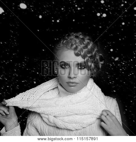 portrait of a beautiful young blonde woman