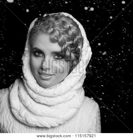 portrait of a beautiful young blonde woman