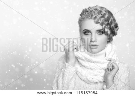 portrait of a beautiful young blonde woman