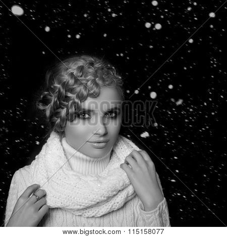 portrait of a beautiful young blonde woman