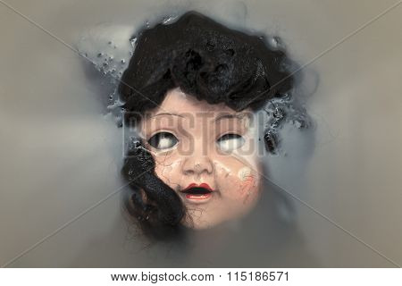 Creepy doll face