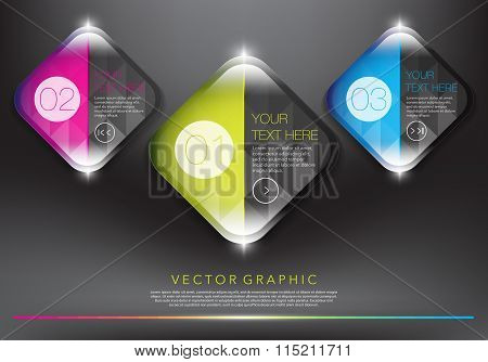 Abstract vector banners set of 3.