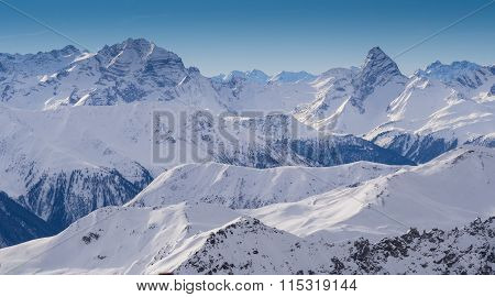 Alps mountains above Davos