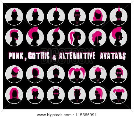 Anonymous Goth, Punk and Alternative Avatars
