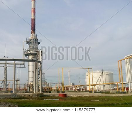 Furnace For Heating Oil At The Refinery