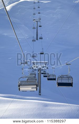 Chair-lift At Early Morning
