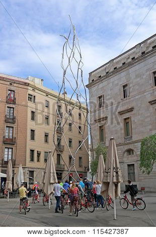 Barcelona, Spain - May 17, 2014: Homenatge Als Castellers