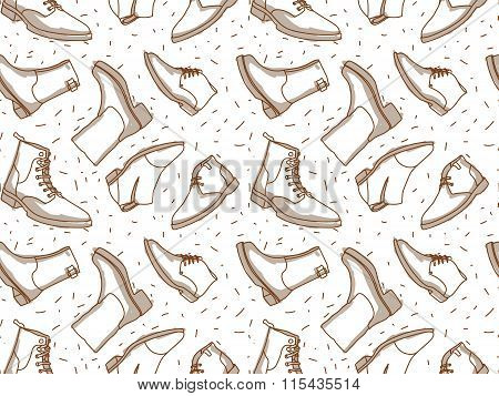 Monochrome Boots Seamless Pattern