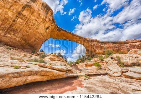 Owachomo Bridge in Natural Bridges National Monument. Utah, USA