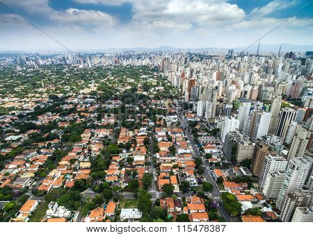 Aerial view of Sao Paulo, Brazil
