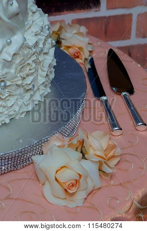 flower background  wedding cake