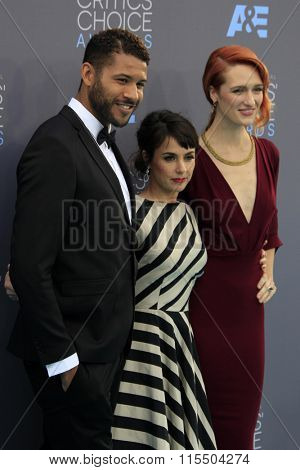 LOS ANGELES - JAN 17:  Jeffrey Bowyer-Chapman, Constance Zimmer, Breeda Wool at the 21st Annual Critics Choice Awards at the Barker Hanger on January 17, 2016 in Santa Monica, CA