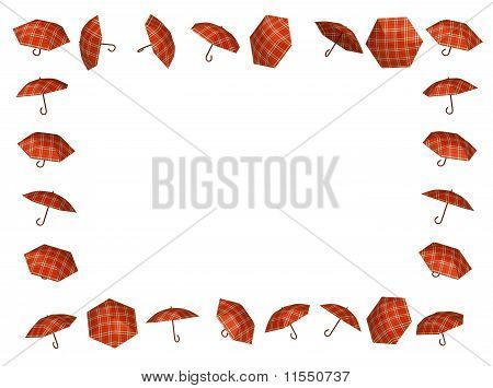 Czerwony parasol ramki