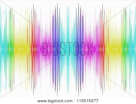 Abstract Multicolored Equalizer On White Background.