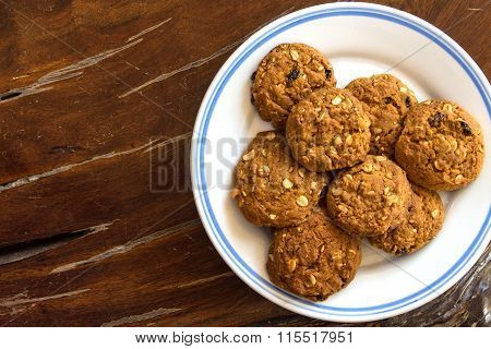 cookie on wood floor look on top