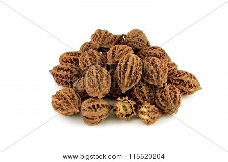 Walnuts White Background