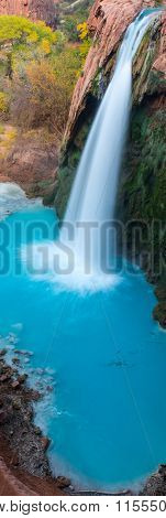 The Blue Havasupai Waterfalls , In The Supai Reserve, Arizona
