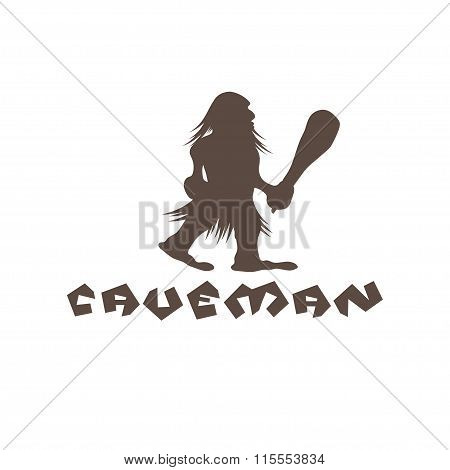 Caveman With A Cudgel In His Hands