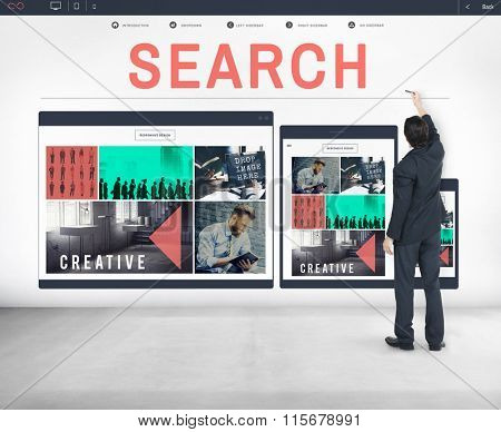 Search Searching Exploration Discover Inspect Finding Concept