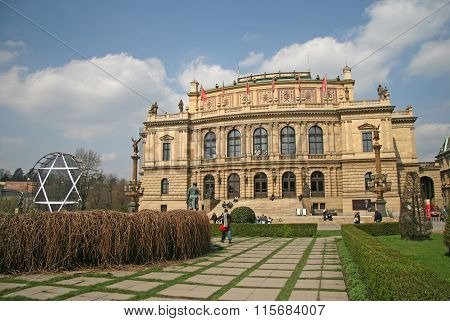 Prague, Czech Republic - April 16, 2010: The Rudolfinum - That Is The Historic Philharmonic Orchestr