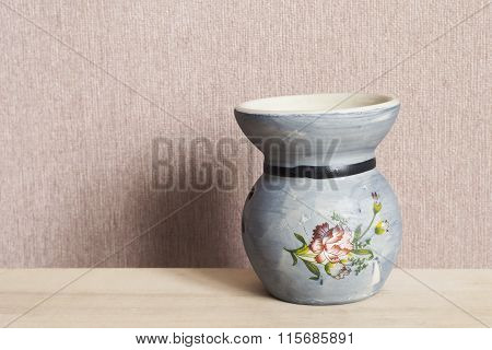 Blue Ceramic Candlestick