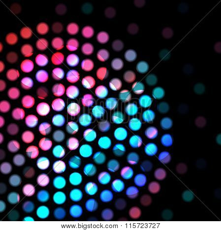 Color circle on a black background