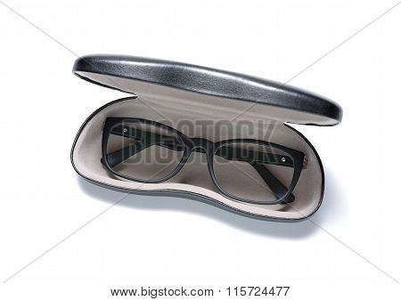 Eye glasses in a case