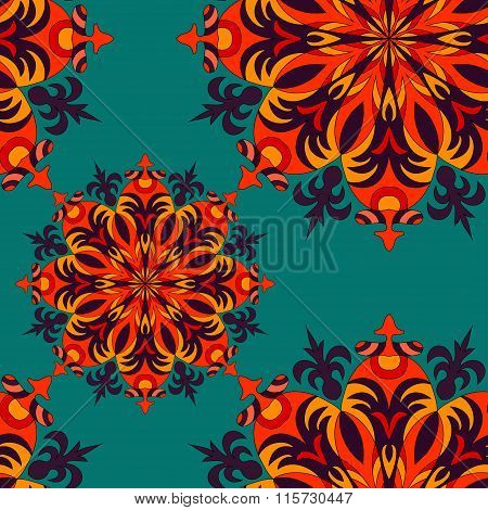 Seamless Pattern. Vintage Elements Vector Illustration